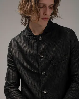 Perforated Leather Blazer Nero