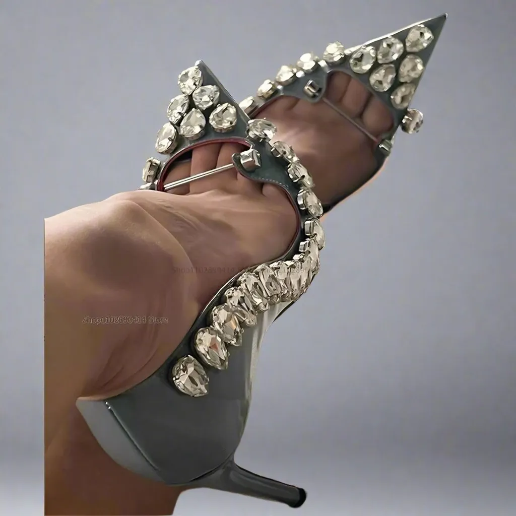 Pumps Rhinestone Studded Heel