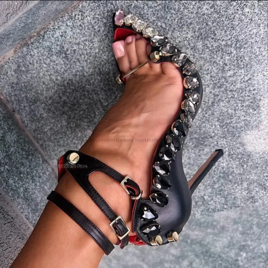 Pumps Rhinestone Studded Heel