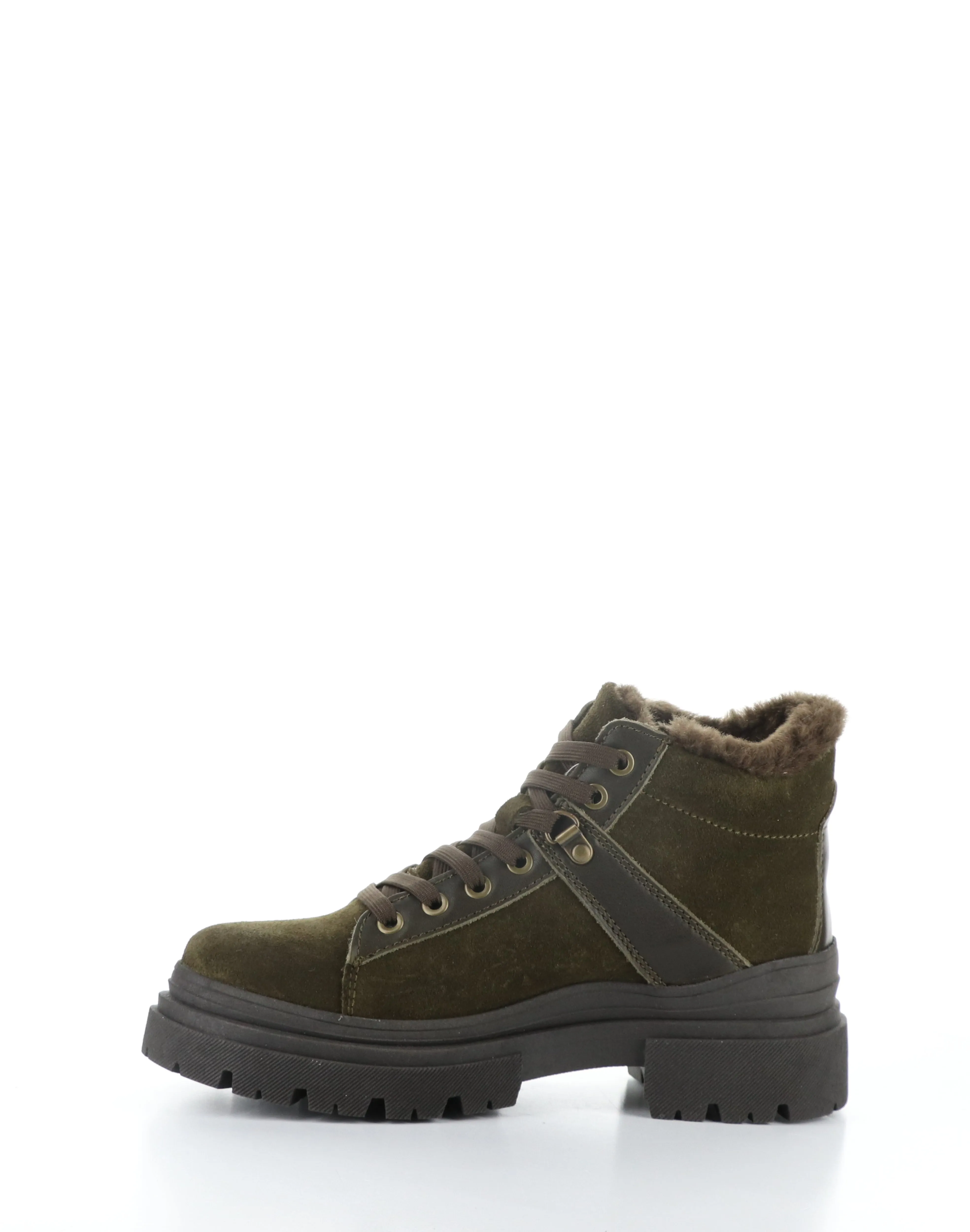 RIVER OLIVE/DARK BROWN Round Toe Boots