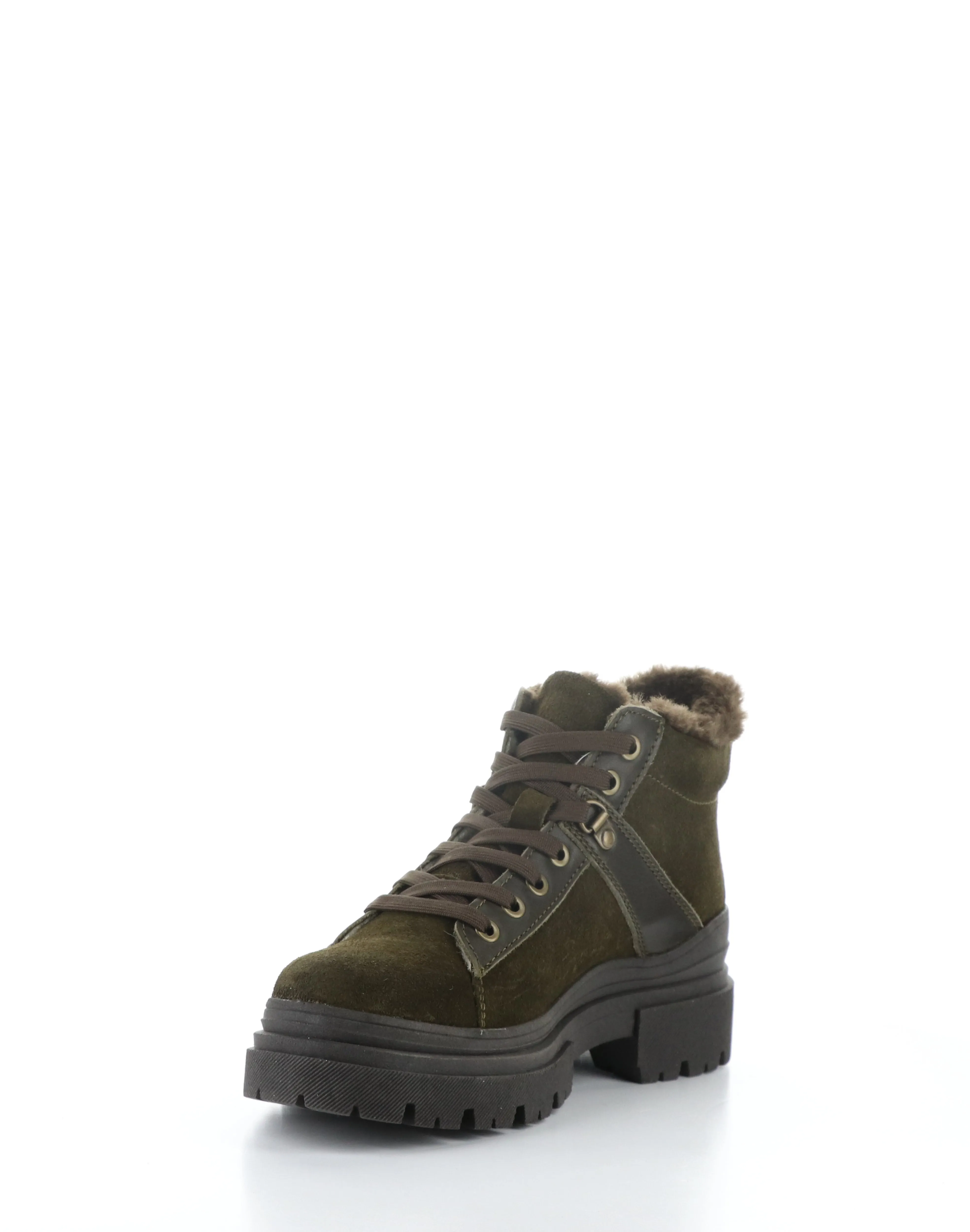 RIVER OLIVE/DARK BROWN Round Toe Boots
