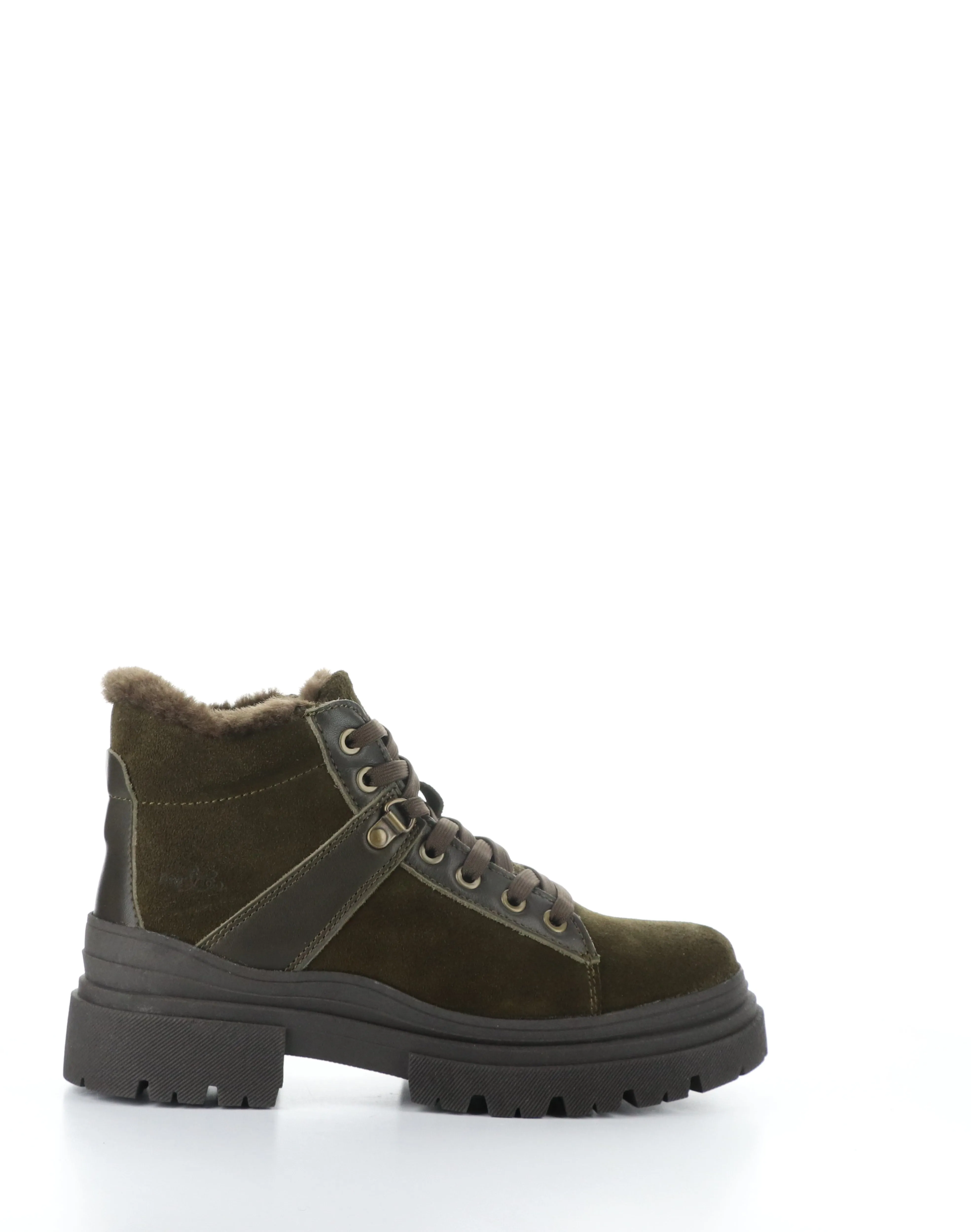 RIVER OLIVE/DARK BROWN Round Toe Boots