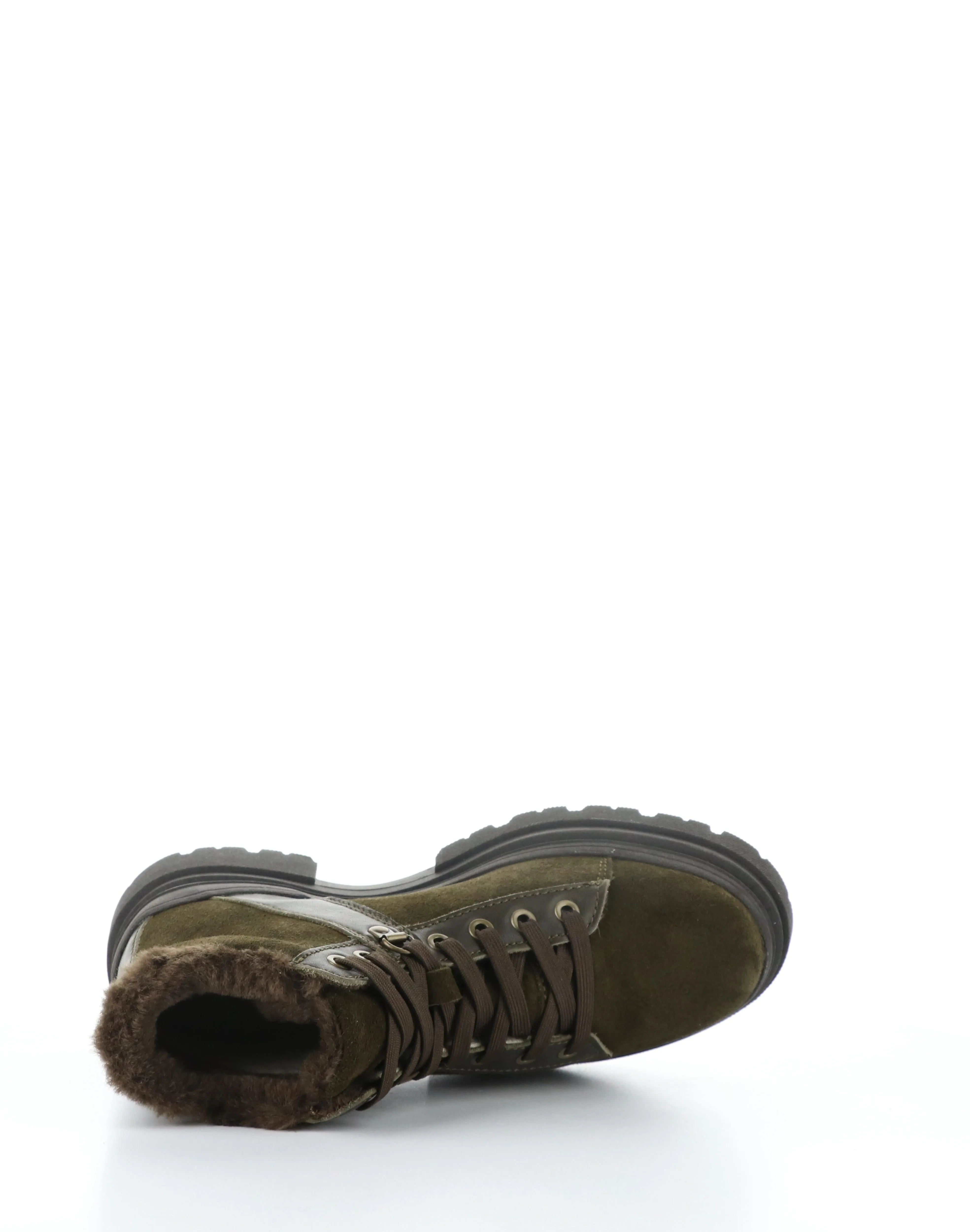 RIVER OLIVE/DARK BROWN Round Toe Boots
