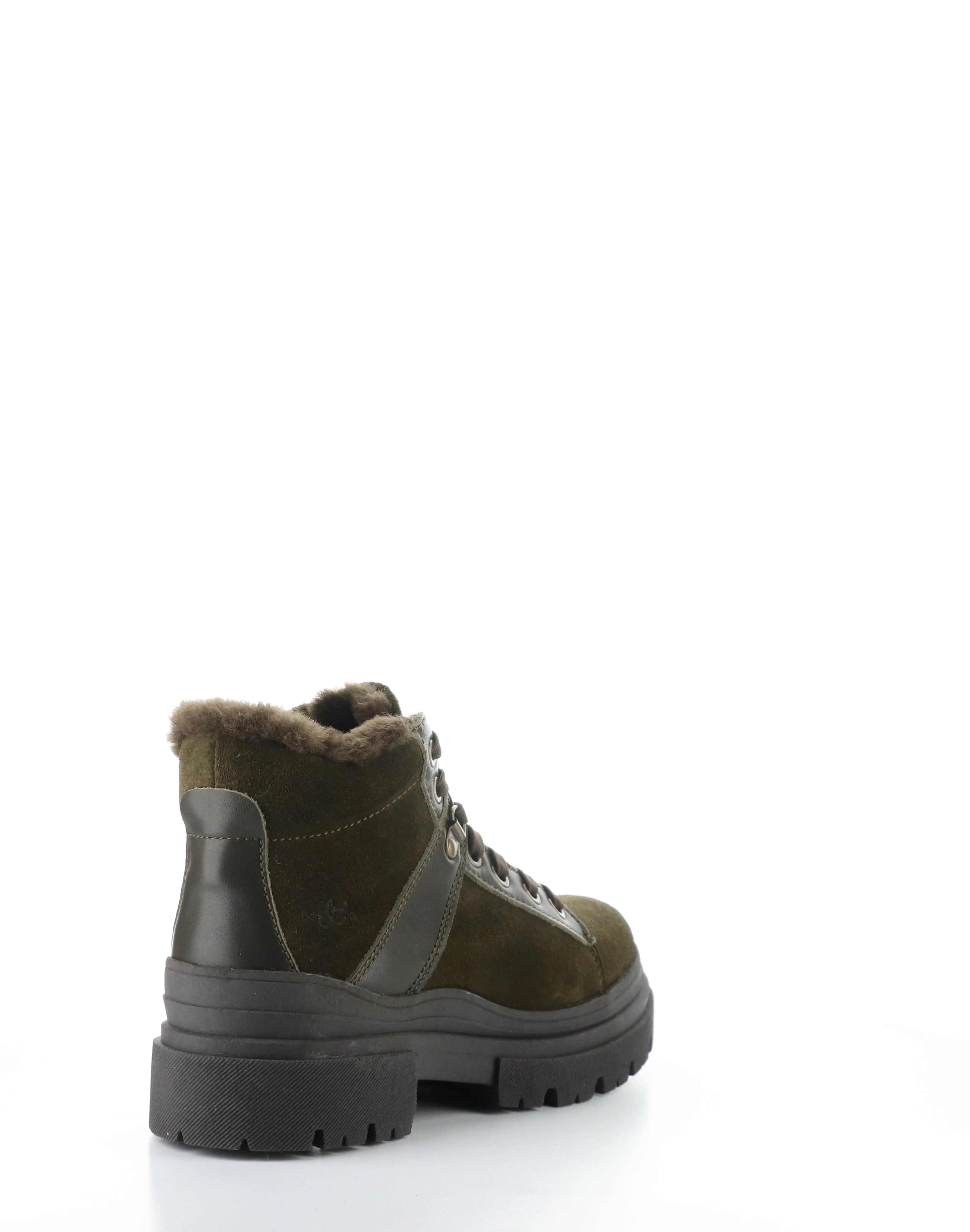 RIVER OLIVE/DARK BROWN Round Toe Boots