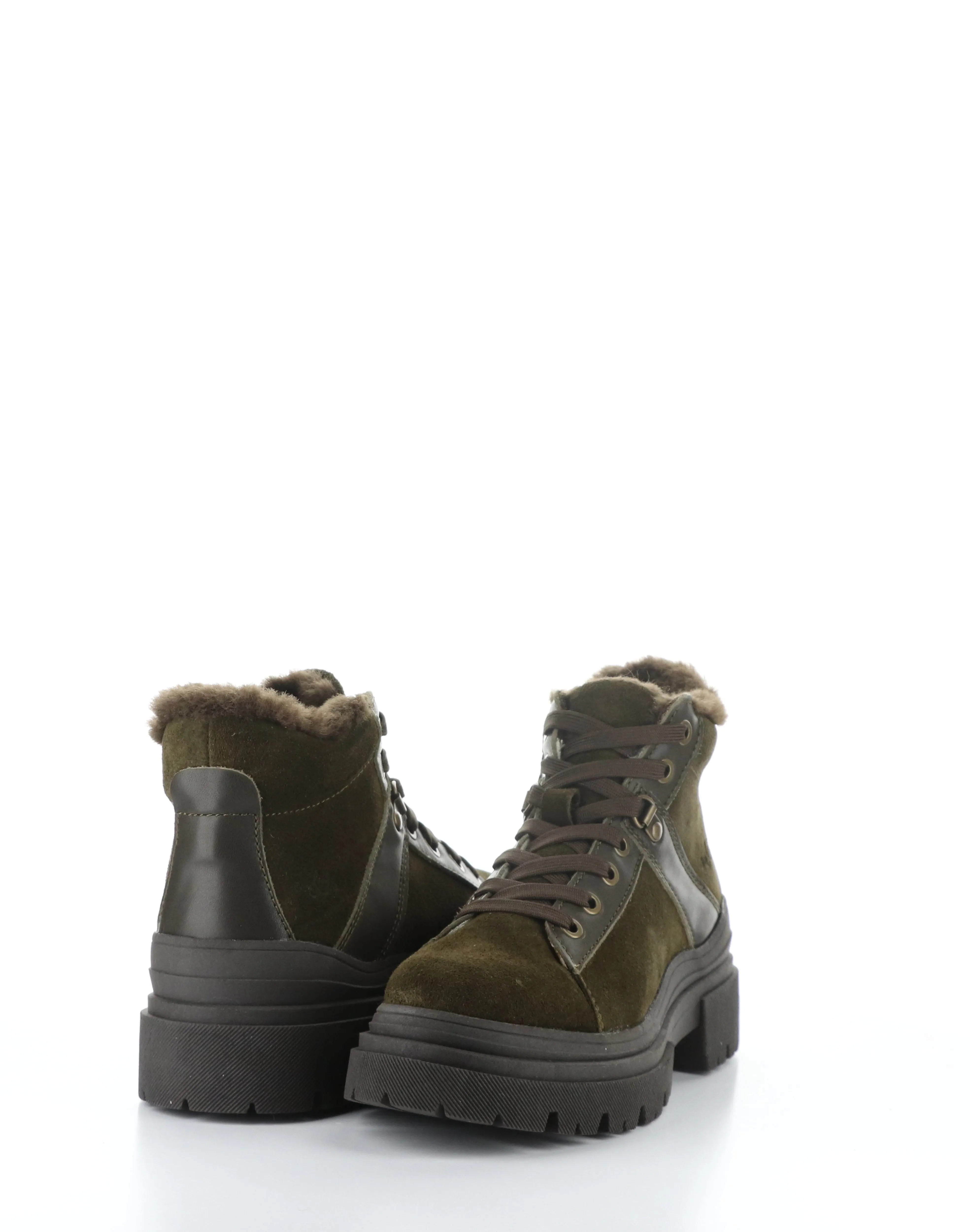 RIVER OLIVE/DARK BROWN Round Toe Boots