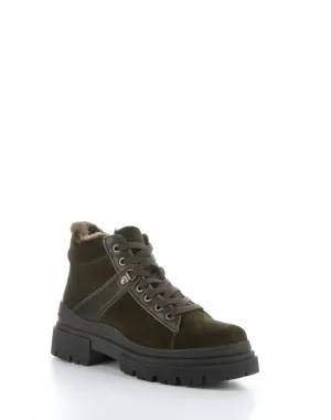 RIVER OLIVE/DARK BROWN Round Toe Boots