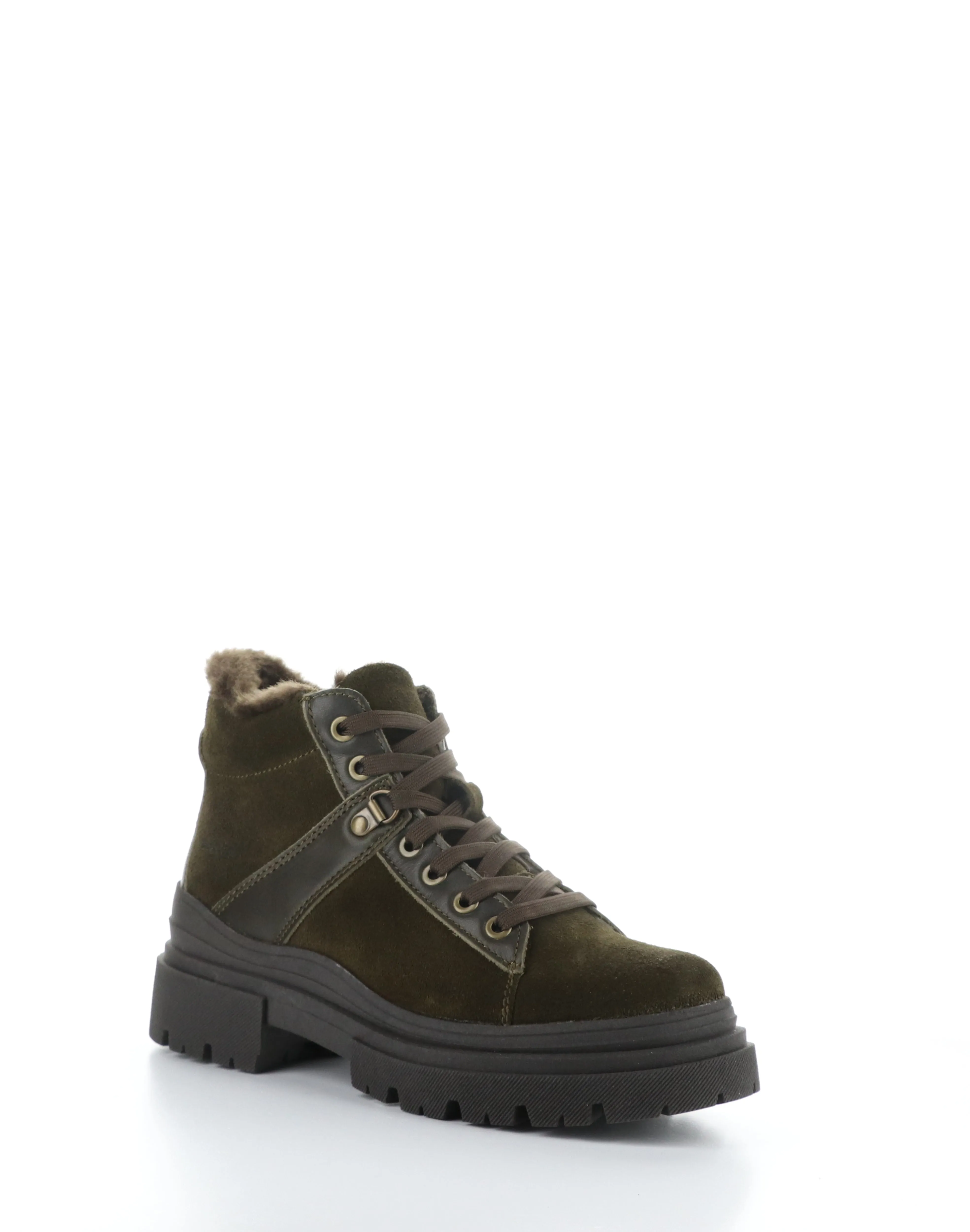 RIVER OLIVE/DARK BROWN Round Toe Boots