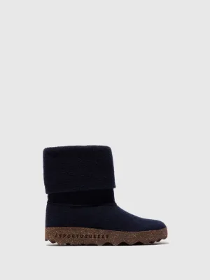 Round Toe Boots CADY NAVY