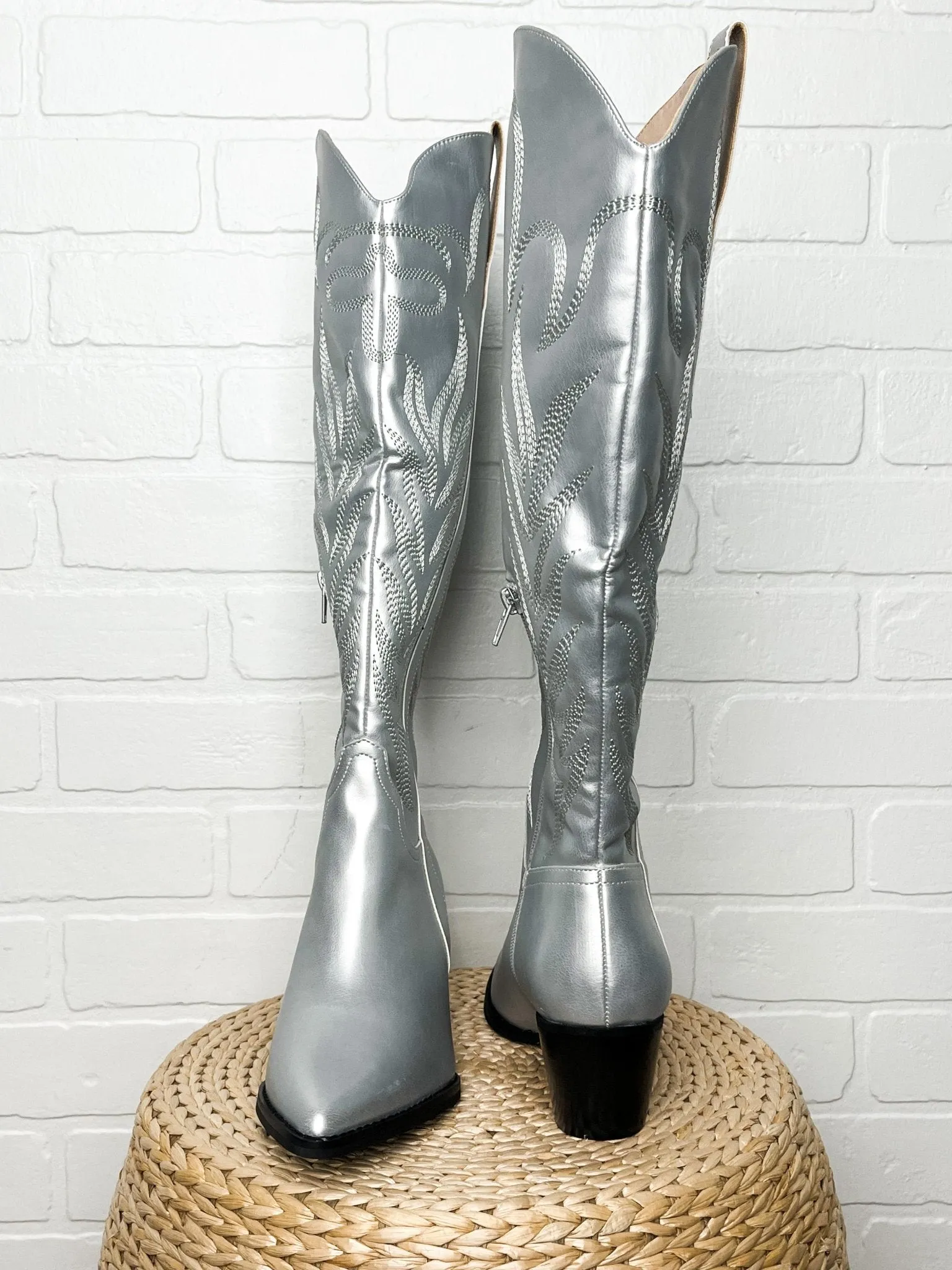 Samara cowboy boots silver