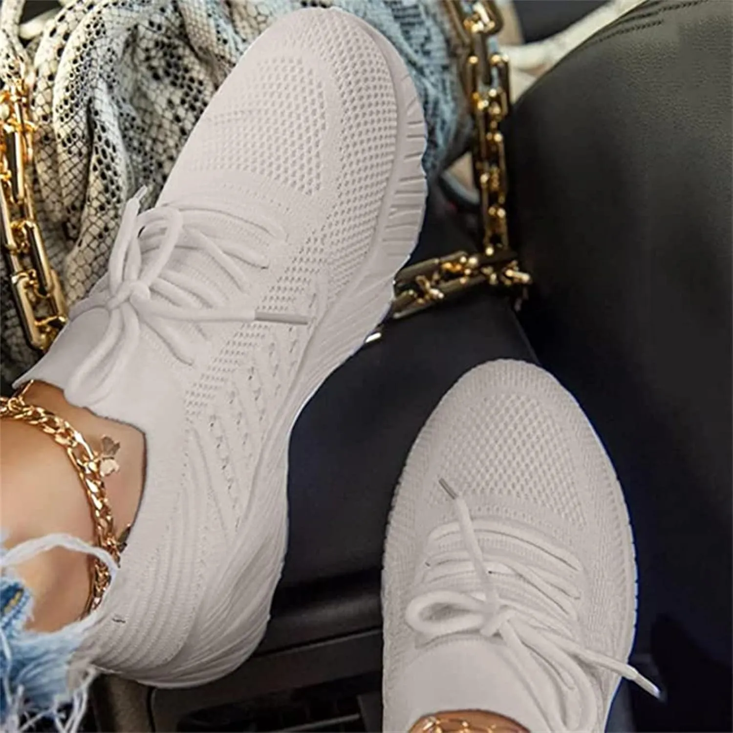 Shoes for Women Sneakers Slip On Walking Shoes Comfort Light Weight Mesh Work Shoes Tennis Running Gym Fashion Sneakers