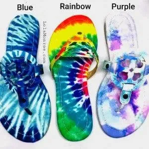 Tie Dye Designer Inspired Sandals