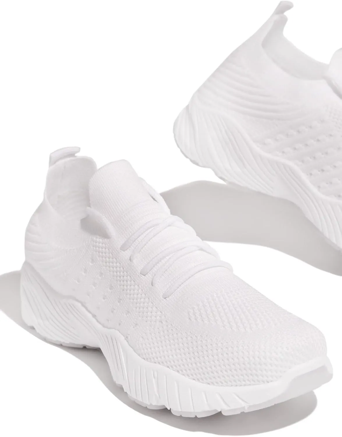 Walking Shoes Women Arch Support Slip On Sneakers Running Shoes Lightweight Tennis Shoes Non Slip Gym Workout Shoes