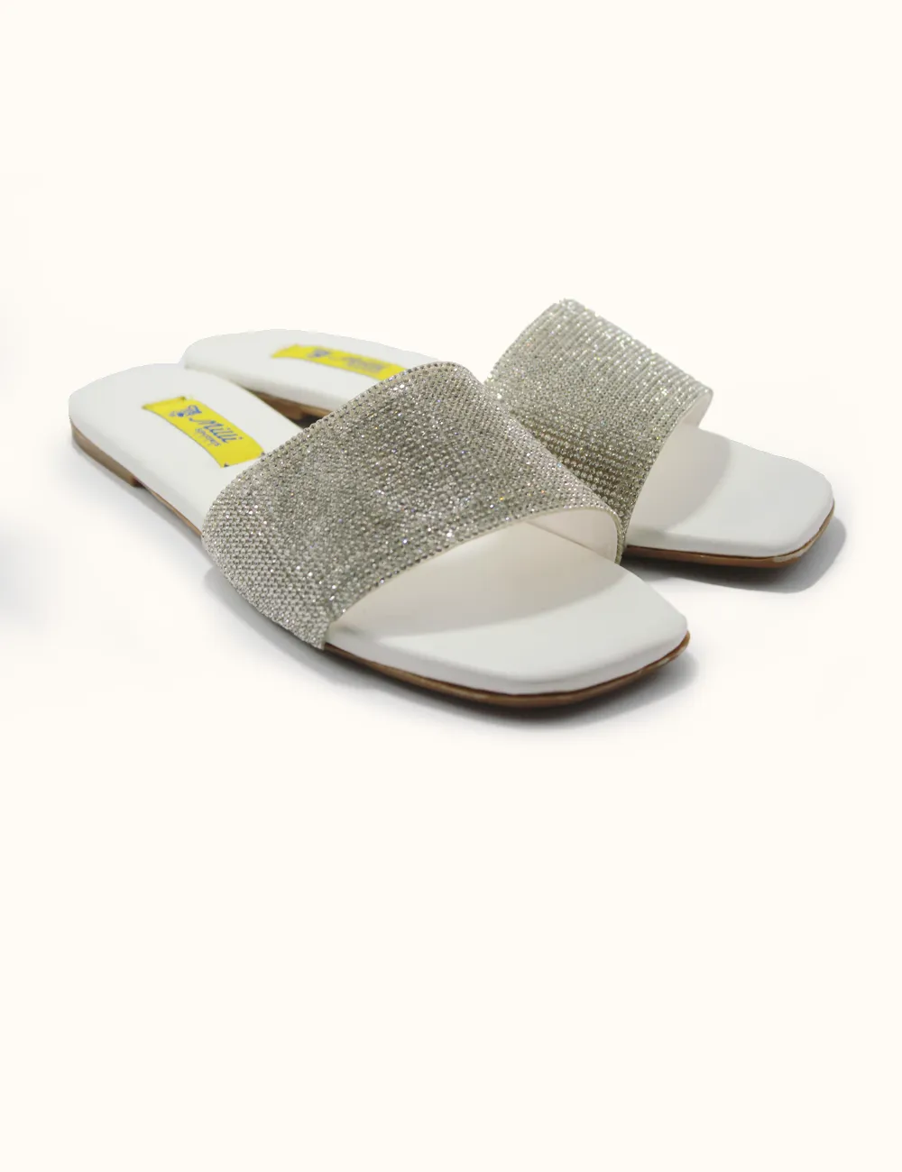 White | Fancy Slippers for Women
