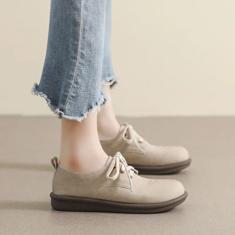 Women Retro Minimalist Flat Casual Shoes
