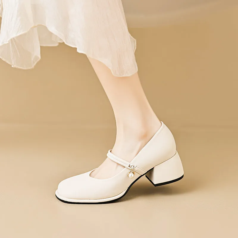 Women Soft Minimalist Casual Chunky Heel Pumps
