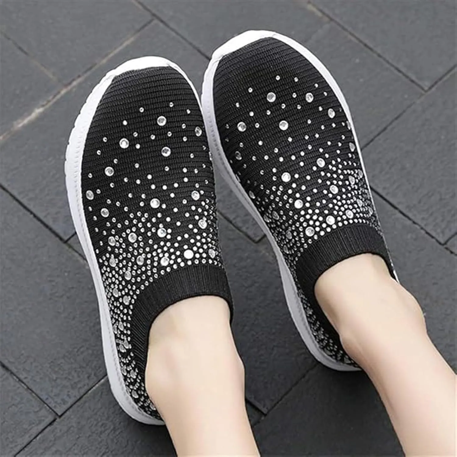 Women's Shoes Sneakers Comfortable Lightweiht Slip On Athletic Shoes Casual Fashion Non Slip Walking Workout Shoes