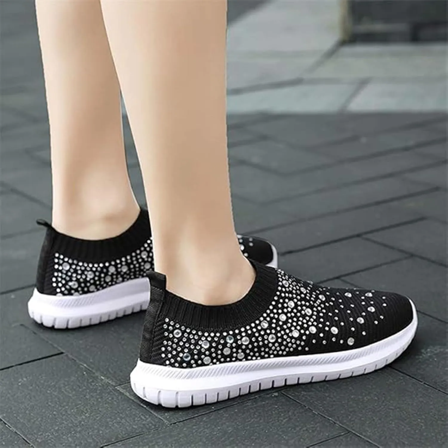 Women's Shoes Sneakers Comfortable Lightweiht Slip On Athletic Shoes Casual Fashion Non Slip Walking Workout Shoes