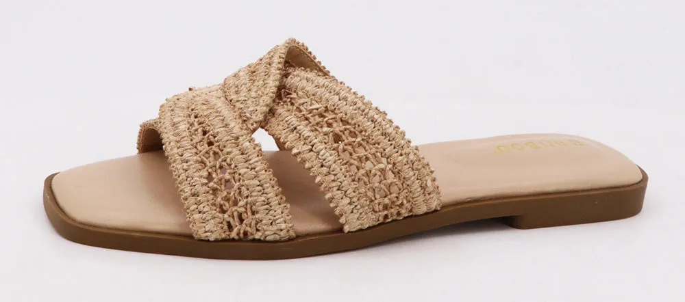 Woven Twist Slide Sandal