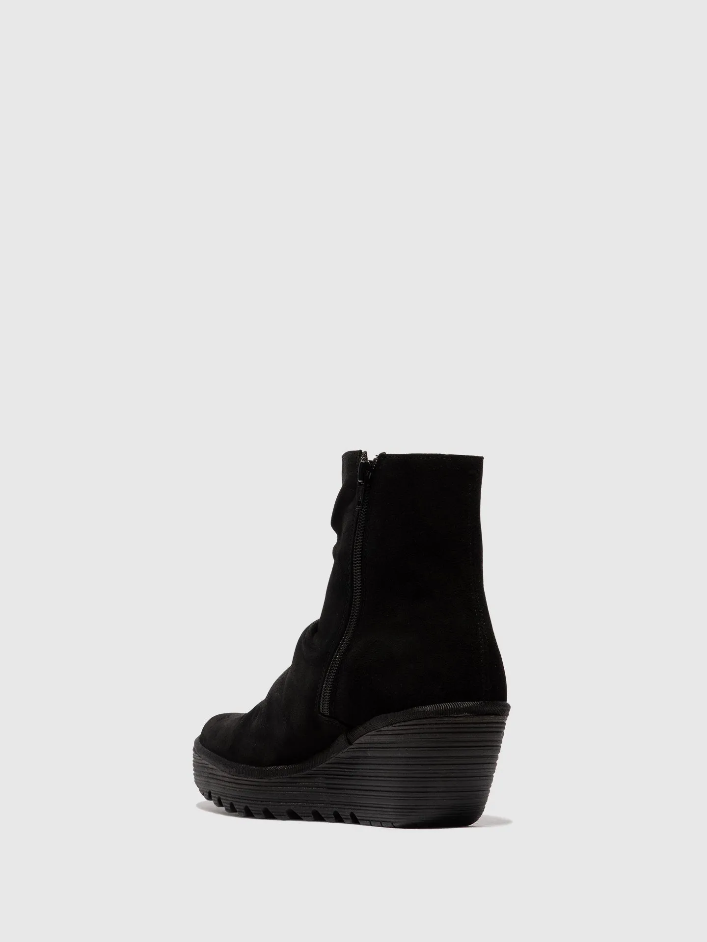 Zip Up Ankle Boots YOPA461FLY OIL SUEDE/MOUSSE BLACK