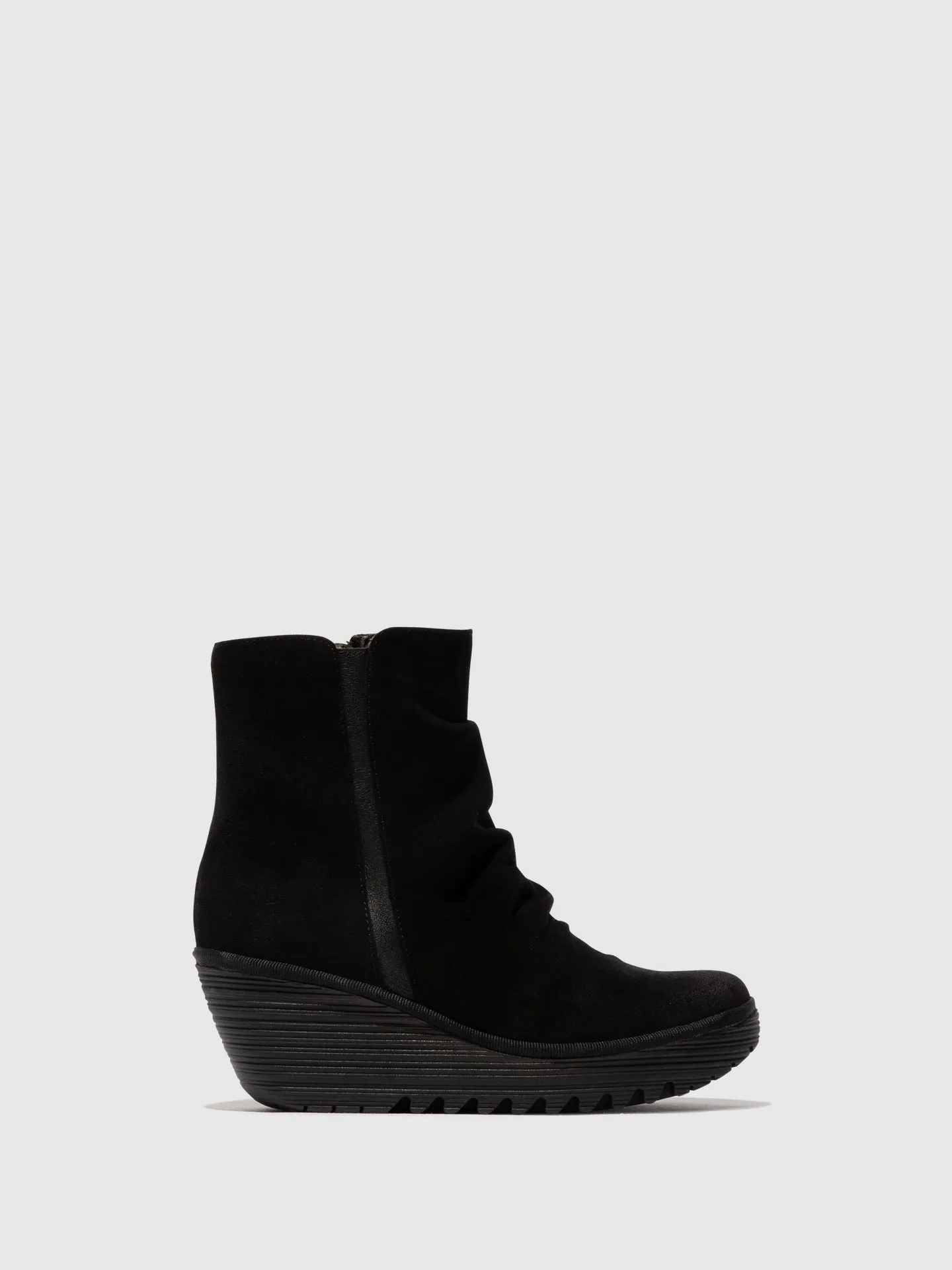 Zip Up Ankle Boots YOPA461FLY OIL SUEDE/MOUSSE BLACK